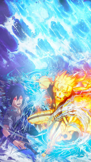 Vaikuttava Sasuke Naruto iPhone-digitaalitaide — Naruto vs sasuke Taustakuvat