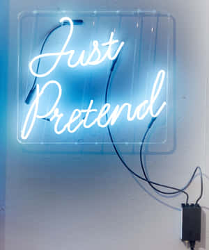 Neon sininen esteettinen kuva — Neon sininen estetiikka Taustakuvat
