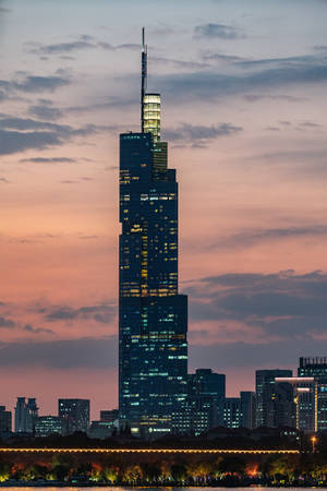 Valaistu korkea Willis Tower — Xiaomi Pad 9 Pro Taustakuvat
