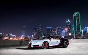 Valkoinen Bugatti Chiron 4k