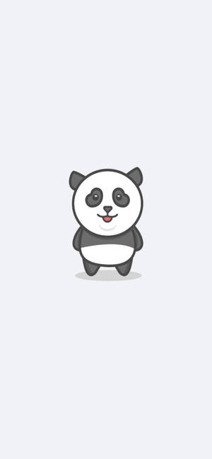 Valkoinen iPhone söpö panda — iPhone 17e Taustakuvat
