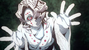 Valkoinen verkko Rui Demon Slayer -taustakuva