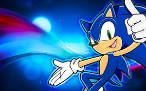 Sonic-sinisen siilin animoitu taustakuva.