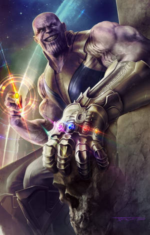 Thanos Valtaistuimella HD — Galaxy Tab Active5 Taustakuvat