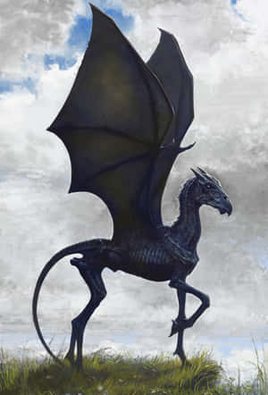 Vangitseva Thestral salaperäisessä kuunvalossa — iPad (A16) Taustakuvat