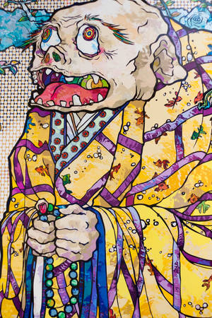 Vanha buddhalainen Takashi Murakami 4K — Xiaomi Pad 7 Ultra Taustakuvat