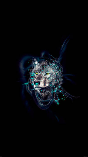 AMOLED-taustakuva sudesta hehkuvilla juovilla.