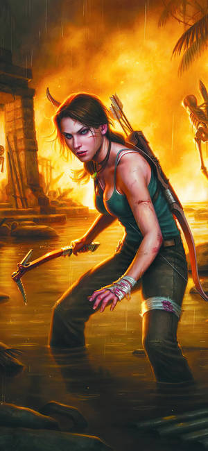 Lara Croft iPhone — iPhone 14 Pro Max Taustakuvat