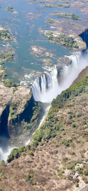 Victoria Falls -ilmanäkymä — Vivo V80 Lite Taustakuvat