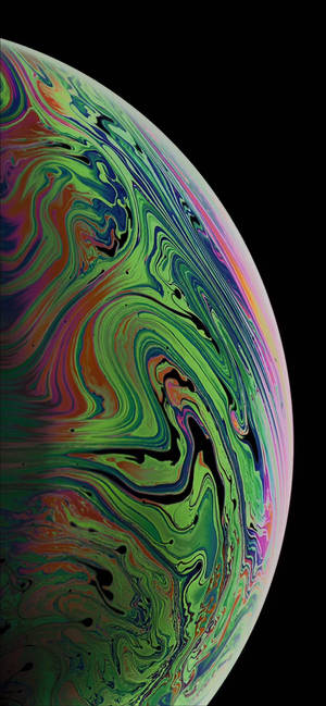 Marmoroitu vihreä abstrakti puolikupla iPhone XR -taustakuva — iPhone Xr Taustakuvat