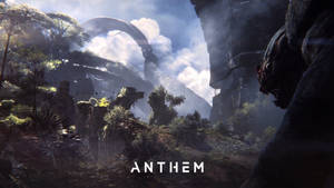 Siisti HD-laatuinen taustakuva linnakkeesta Anthem-videopelissä — Studio Display Taustakuvat