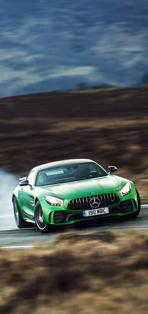Mercedes AMG iPhone Vihreä Racing — iPhone 13 Pro Max Taustakuvat