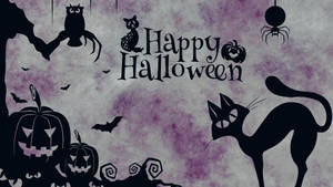 Vintage Halloween Purppurajuliste — Vintage Halloween Taustakuvat