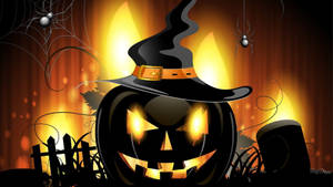 Vintage Halloween Musta Kurpitsalyhty — Vintage Halloween Taustakuvat