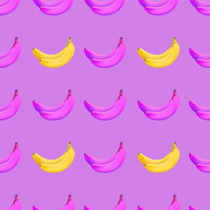 Violetit ja keltaiset banaanit -taustakuva — 1:1 Taustakuvat