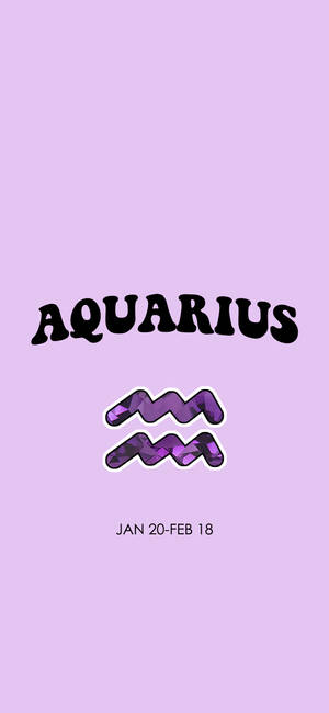 Violetti Vesimies-horoskooppijuliste -taustakuva — iPhone 13 Mini Taustakuvat