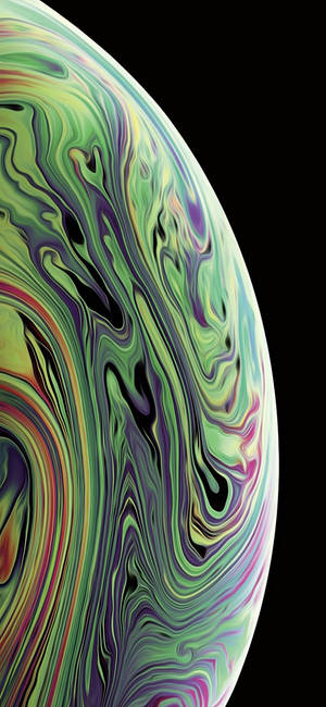 Voimakas kellanvihreä iPhone Xs -taustakuva