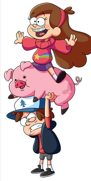 Waddles ja Gravity Falls -hahmot — 18:9 Taustakuvat