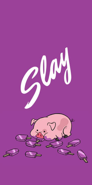 Waddles syö jäätelöä — 18:9 Taustakuvat