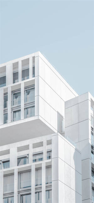 White iPhone Modern Building — iPhone 13 Mini Taustakuvat