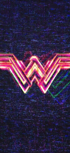 Wonder Woman 1984 neonvalo logo -taustakuva — iPhone Air Taustakuvat