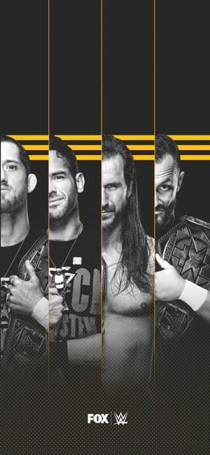 WWE Nxt -tähdet mustavalkoinen taustakuva — iPhone 14 Pro Taustakuvat