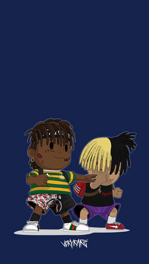 XXXTentacion ja Juice Wrld Anime — Anime estetiikka GIF Taustakuvat