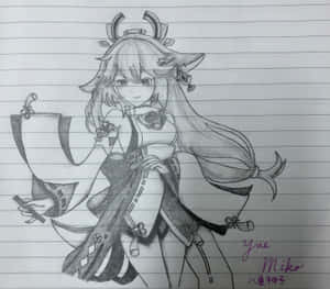 Yae Miko -piirros profiilikuvaksi — Genshin impact GIF Taustakuvat