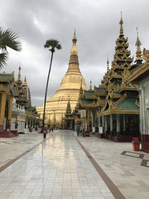 Yangon Shwedagon Alue Taustakuva — Muted Taustakuvat