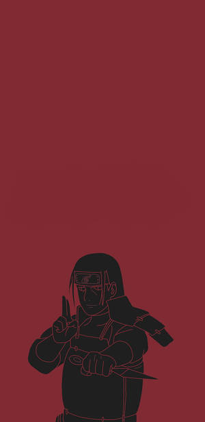Hashiraman siluetti puhelimessa — Naruto iPhone GIF Taustakuvat