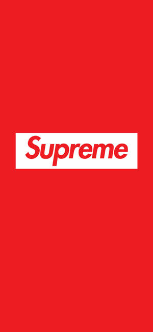 Yksinkertainen logo punaisesta Supremesta — iPhone 15 Pro Taustakuvat