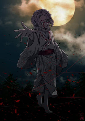 Yö Rui Demon Slayer -taustakuva