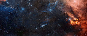 Klassinen galaksi tähdillä -taustakuva. — 2560x1080 Taustakuvat