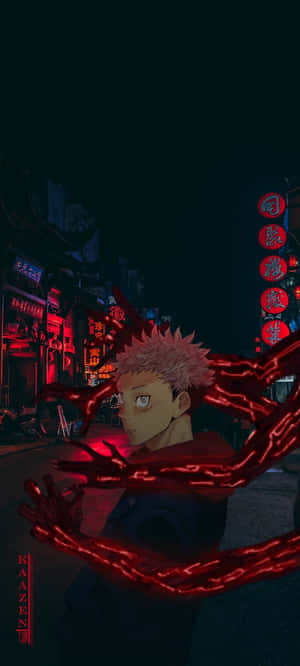 Yuji Itadori animesta Jujutsu Kaisen Android-taustakuva — Jujutsu kaisen Taustakuvat
