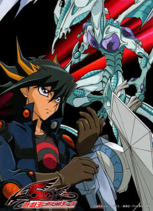 Yusei Fudo itsevarmassa asennossa — Kindle Taustakuvat