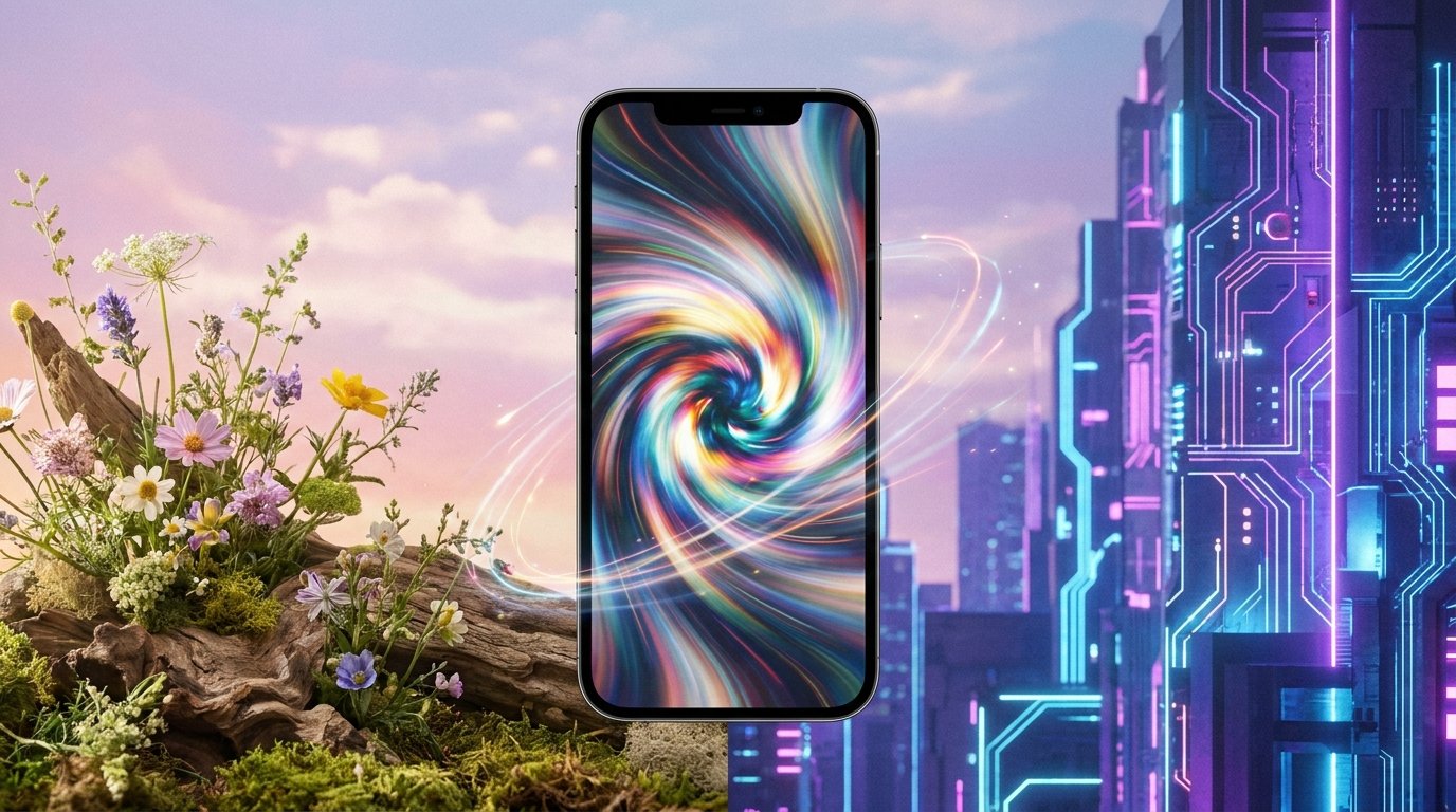 Ruudukko parhaista live-taustakuvista iPhonelle vuonna 2026, lajiteltu estetiikan mukaan