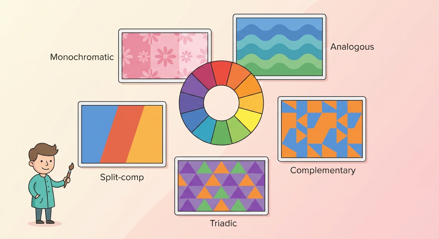 Väripaletin teoria seinäpaperille